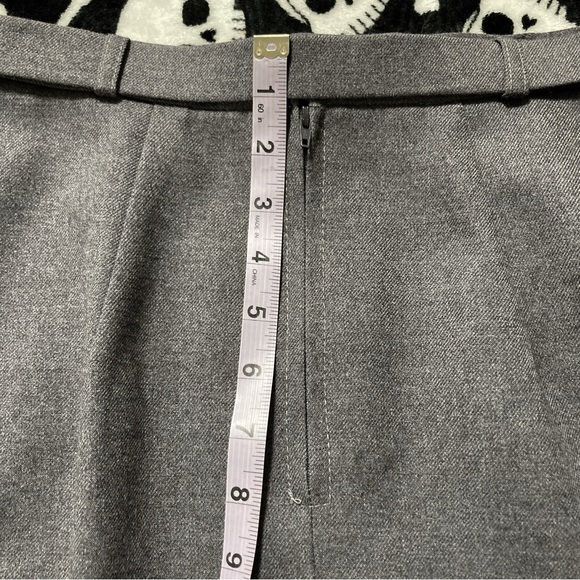 IMAGINE ME! Vintage grey a-line pencil skirt ~ SMALL MEDIUM business suit skirt - Picture 8 of 13